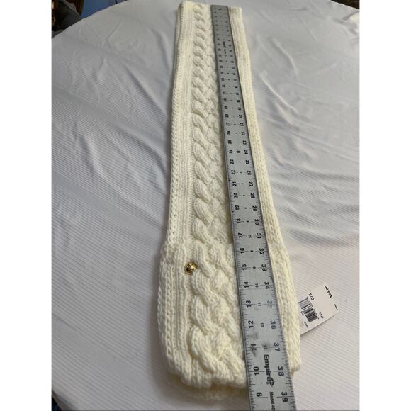 NWT Michael Kors Cream Scarf & Hat 2 Pc Set New - Picture 8 of 10